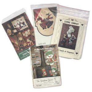 Lot of 4 Holiday Sewing Patterns - Uncut
